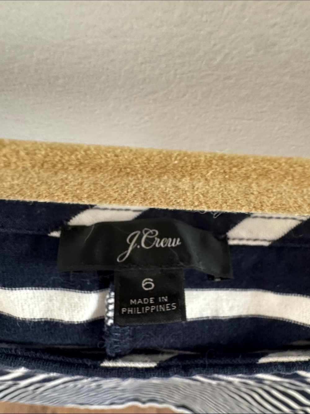 J. Crew Navy and White Striped Scoop Neck Dress - Picture 2 of 3